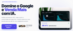 SEOFlow AI usa inteligência artificial para analisar SEO, redes sociais e concorrentes, ajudando empresas a melhorar presença no Google e vender mais.